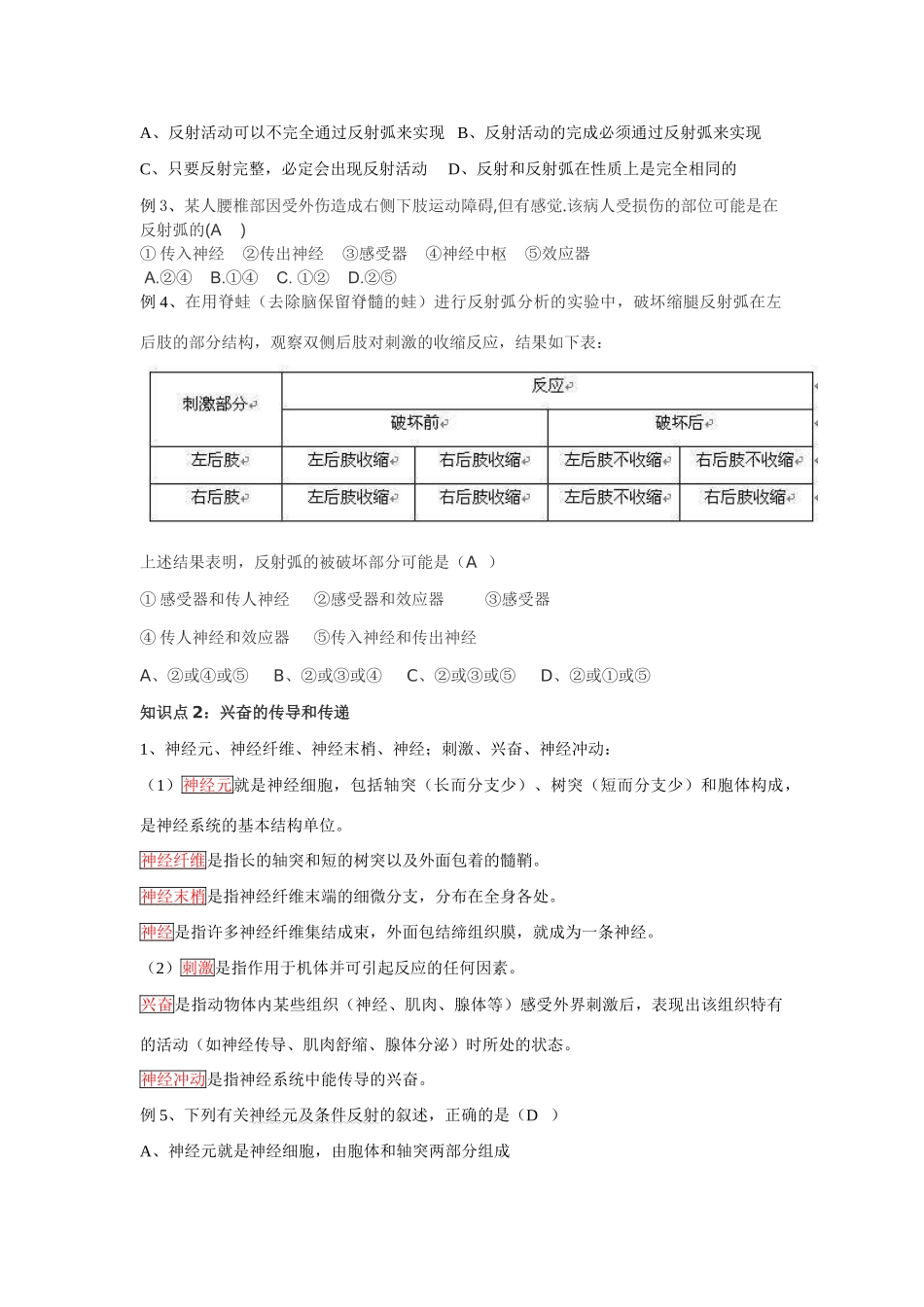 2014届高考生物一轮复习 神经调节教案_第3页