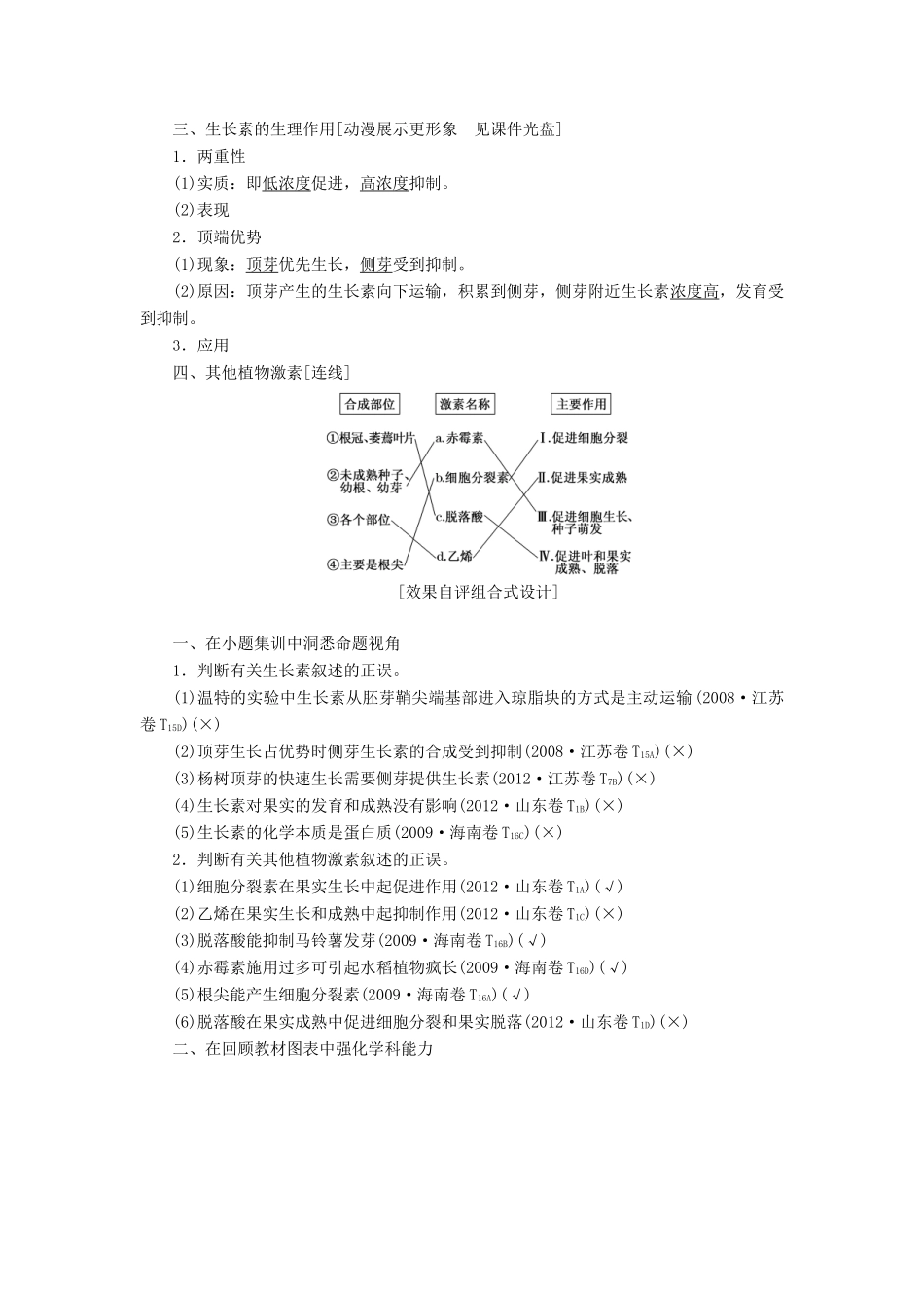 2014届高考生物一轮教师用书 第2单元 植物的激素调节教案 新人教版必修3_第2页