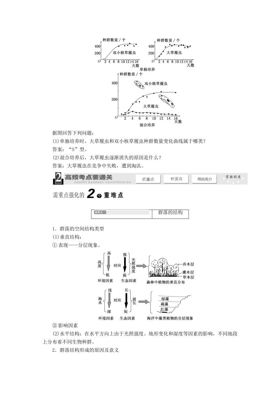 2014届高考生物一轮教师用书 第3单元 第2讲 群落的结构和演替教案 新人教版必修3_第3页