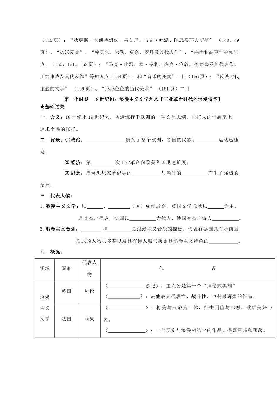 2014届高考历史一轮复习 8.1 工业革命时代的罗马情怀学案 人民版必修3_第2页