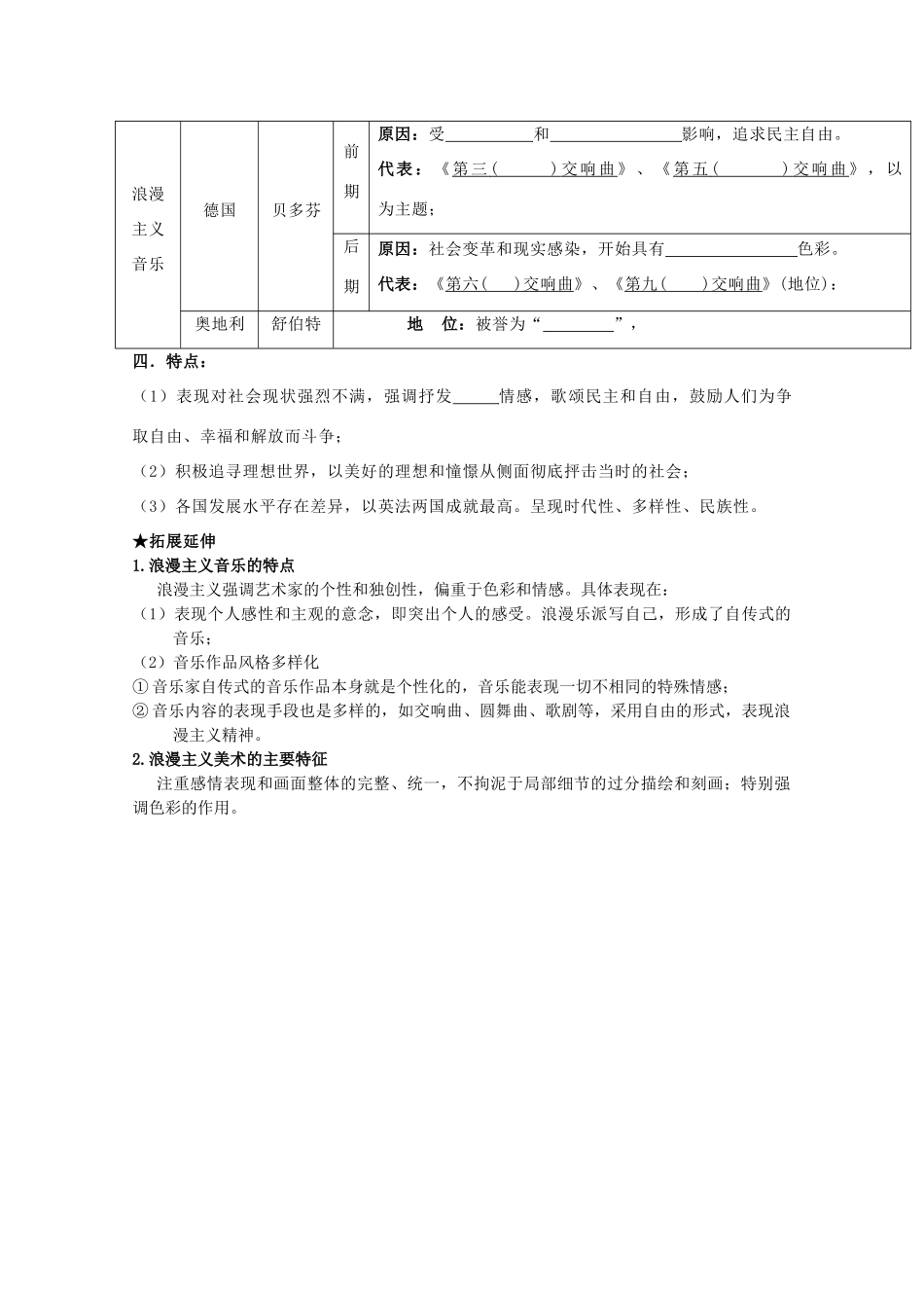 2014届高考历史一轮复习 8.1 工业革命时代的罗马情怀学案 人民版必修3_第3页
