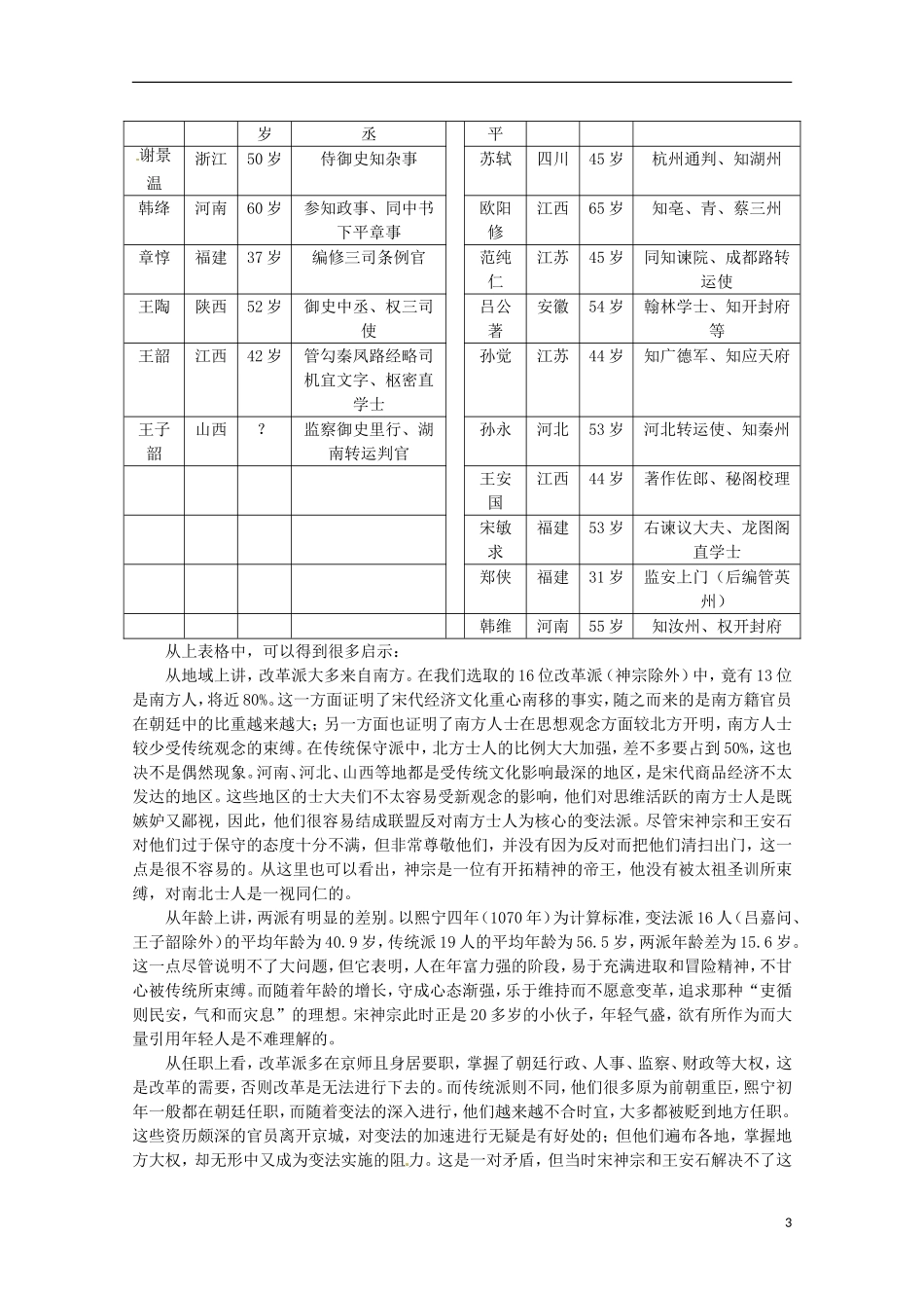 2014年高中历史 4.3 王安石变法的历史作用同步教案 新人教版选修1_第3页