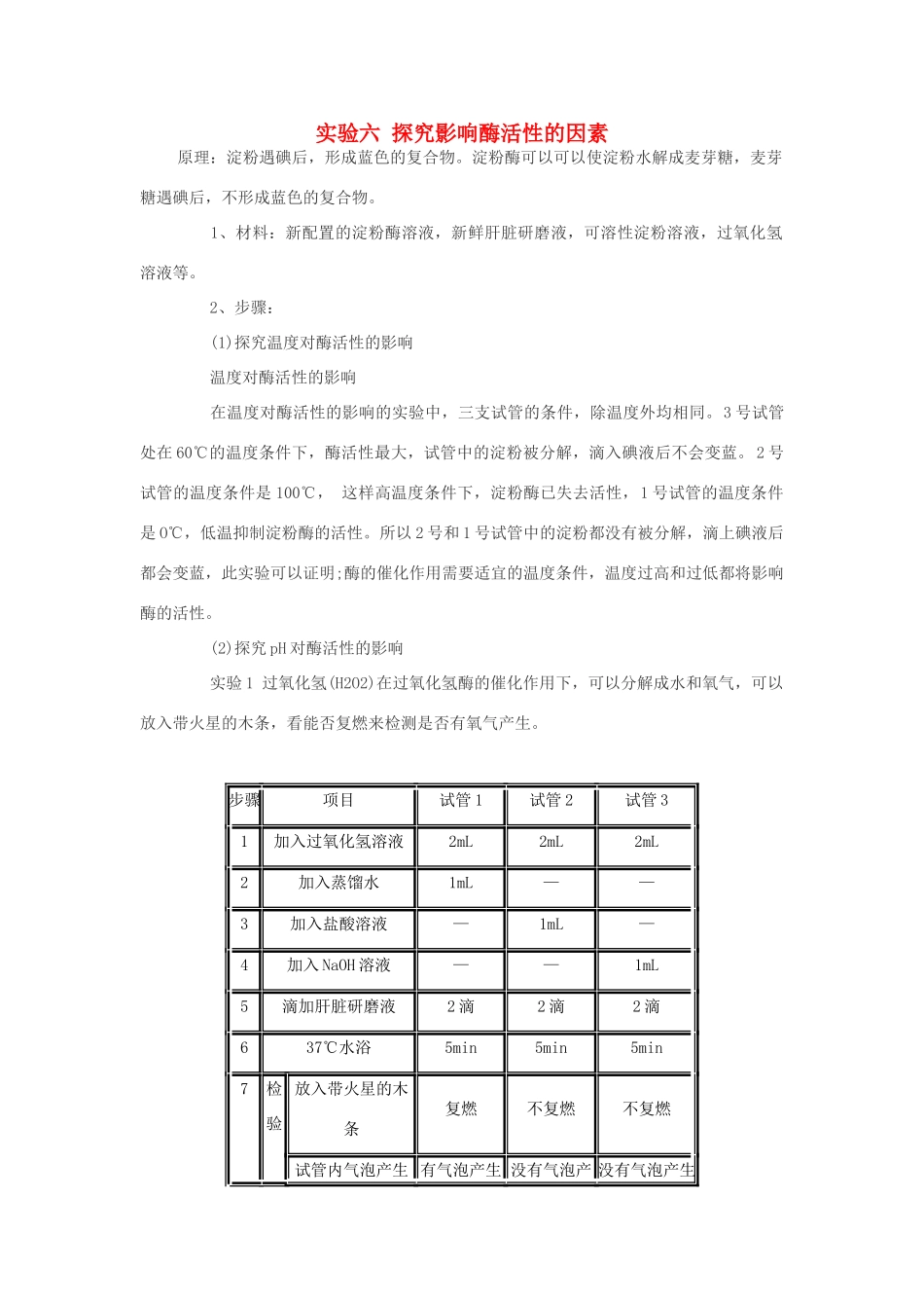 2014届高考生物专题复习 显微镜实验 探究影响酶活性的因素教案 新人教版必修1_第1页