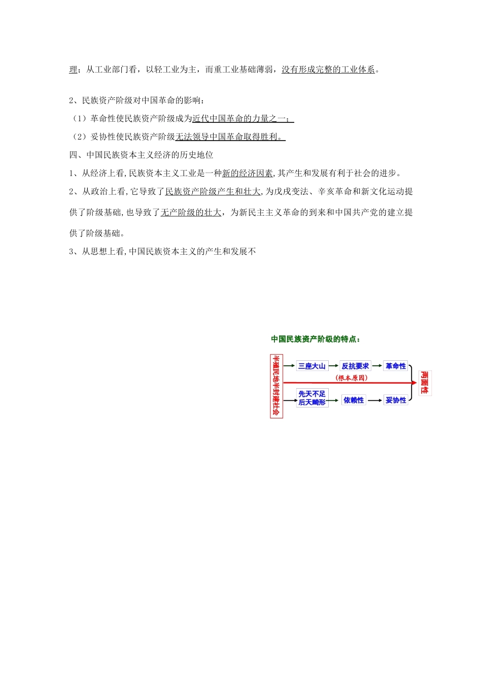 2014届高考历史一轮复习 近代中国资本主义的历史命运学案 人民版必修2_第3页