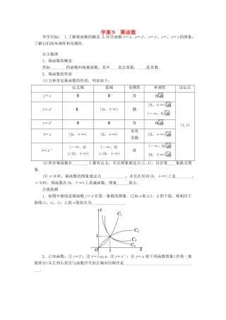 2014届高考数学一轮复习 第2章《幂函数》名师首选学案 新人教A版