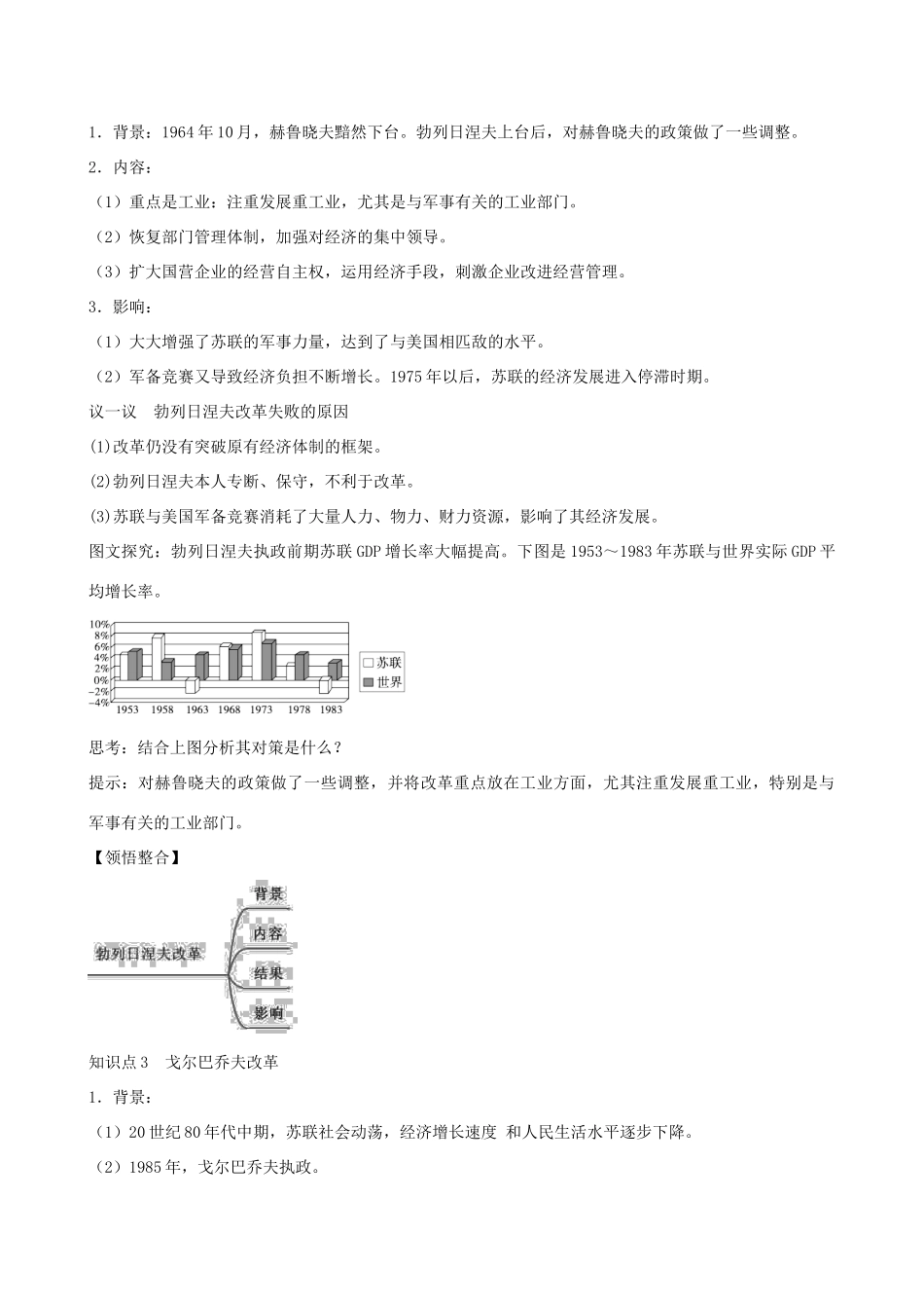 2014年高中历史 第七单元第21课 二战后苏联的经济改革同步学案 新人教版必修2_第2页
