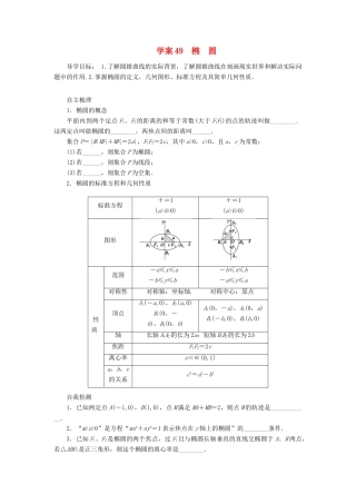 2014届高考数学一轮复习 第9章《椭圆》名师首选学案 新人教A版