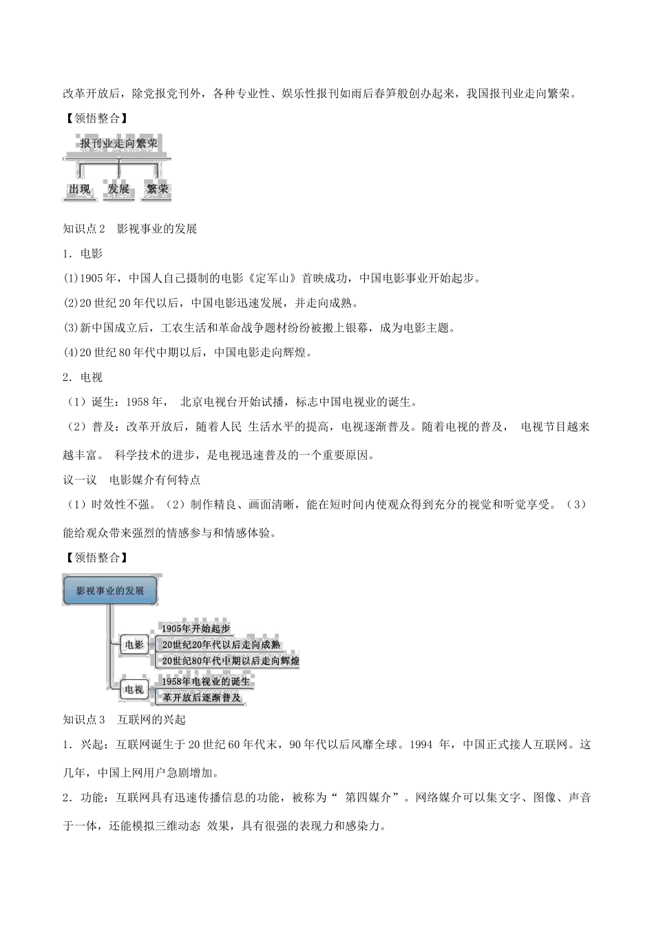 2014年高中历史 第五单元第16课 大众传媒的变迁同步学案 新人教版必修2_第2页