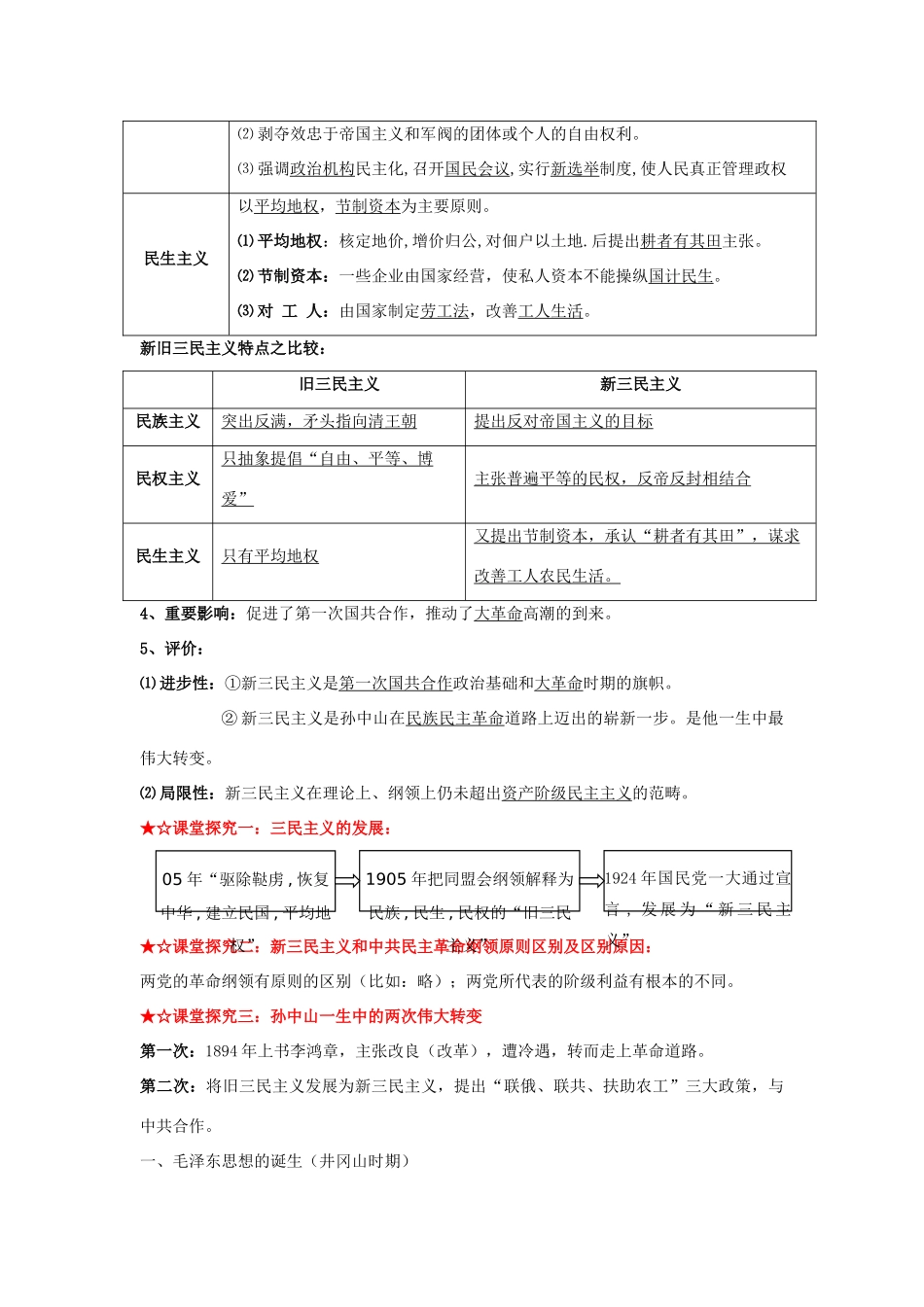 2014年高中历史 专题四 20世纪以来中国重大思想理论成果 人民版必修3_第3页