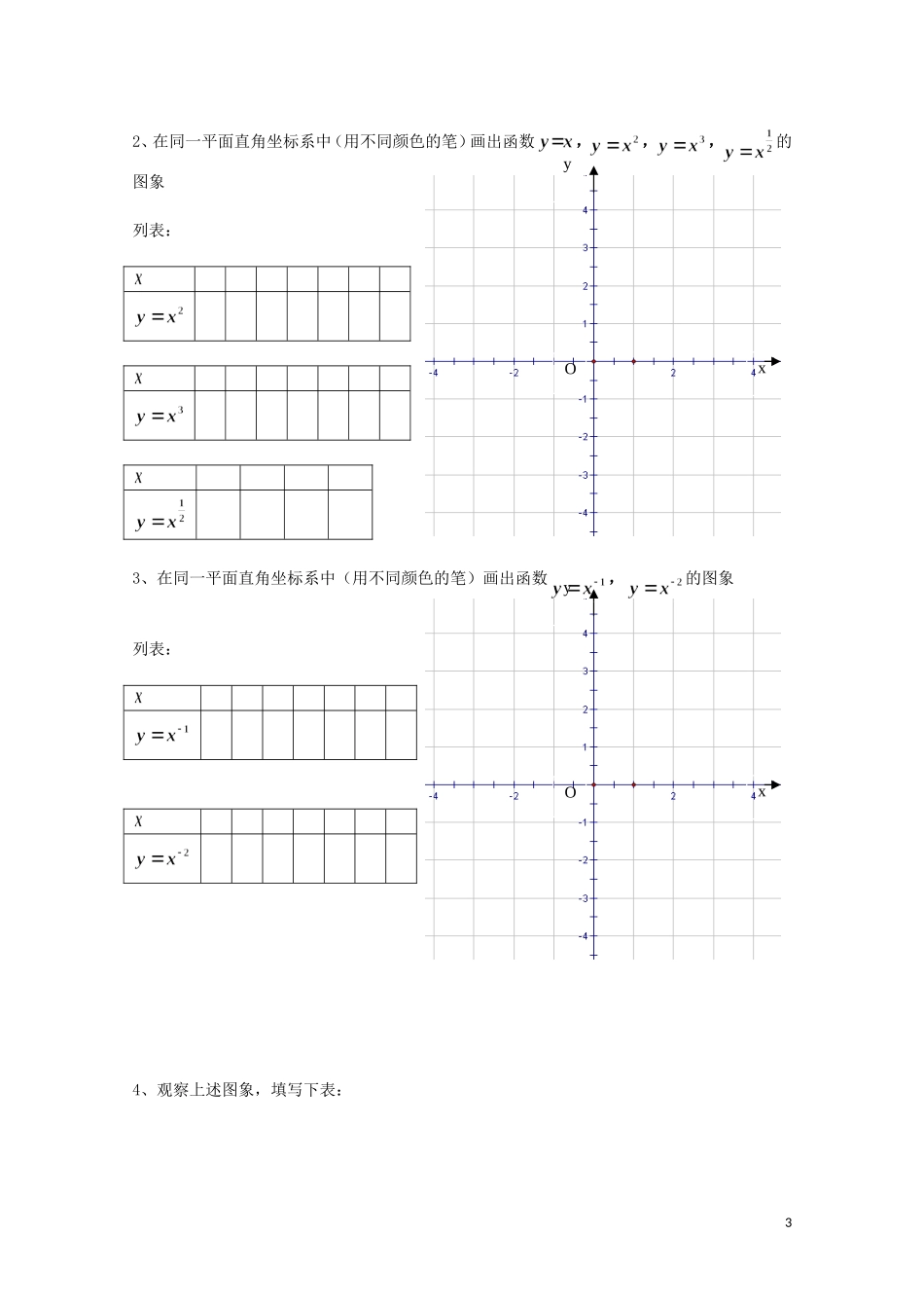 2014年全国高中数学 青年教师展评课 幂函数教学设计（黑龙江佳木斯一中）_第3页