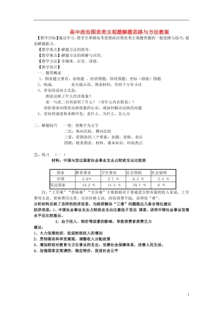 2014年高中政治 图表类主观题解题思路与方法教案
