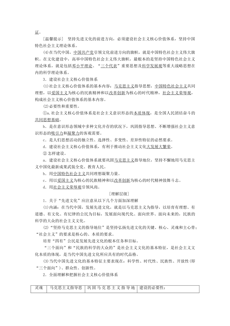 2014届高考政治一轮复习 4.9推动社会主义文化大发展大繁荣学案 新人教版必修3_第2页
