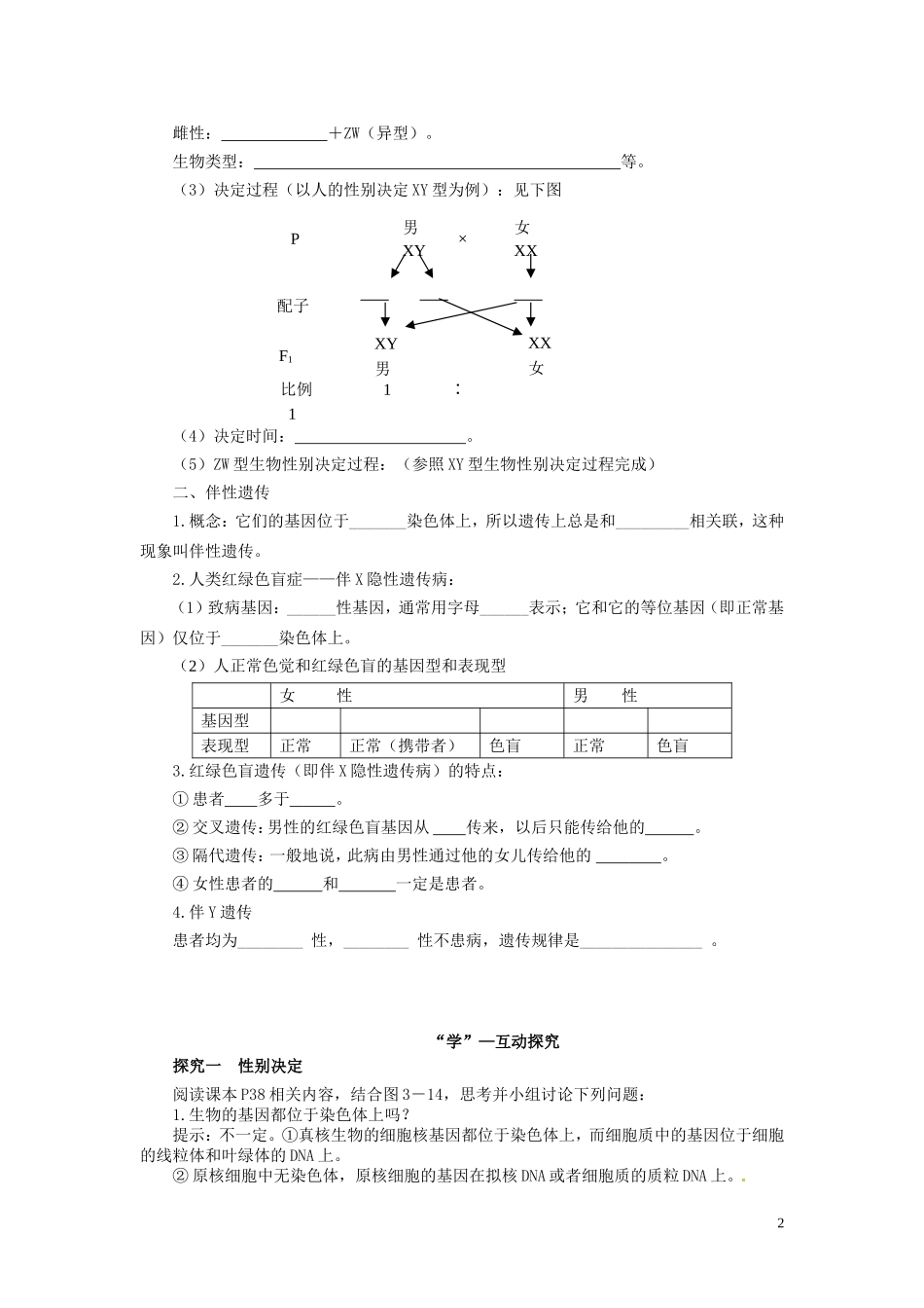 2014年高中物理 3.2 基因自由组合定律学案（2）苏教版必修2_第2页