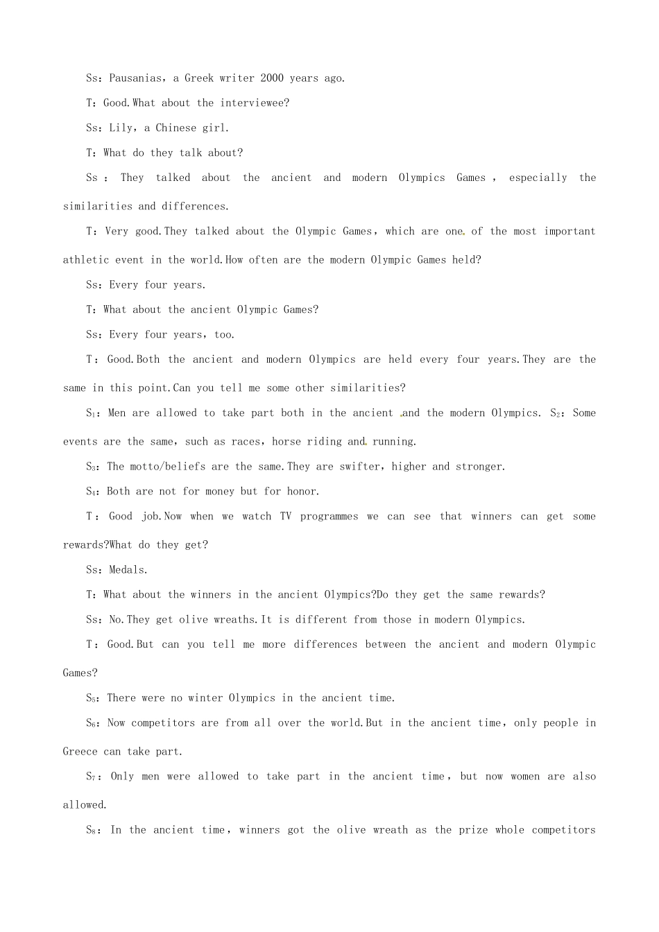 2014年高中英语 Unit 2 The Olympic Games Period 2 Learning about Language同步教学备课教案 新人教版必修2_第2页