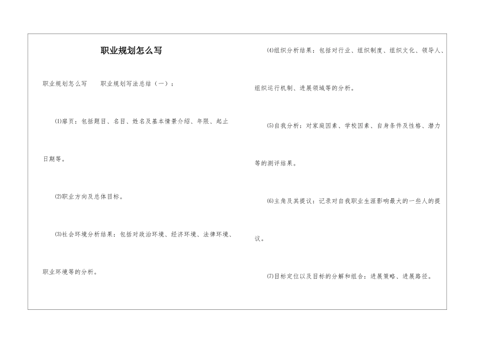 职业规划怎么写_第1页