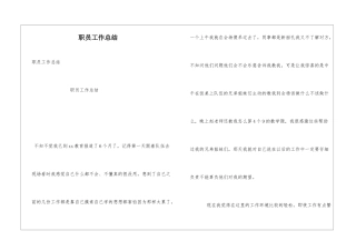 职员工作总结