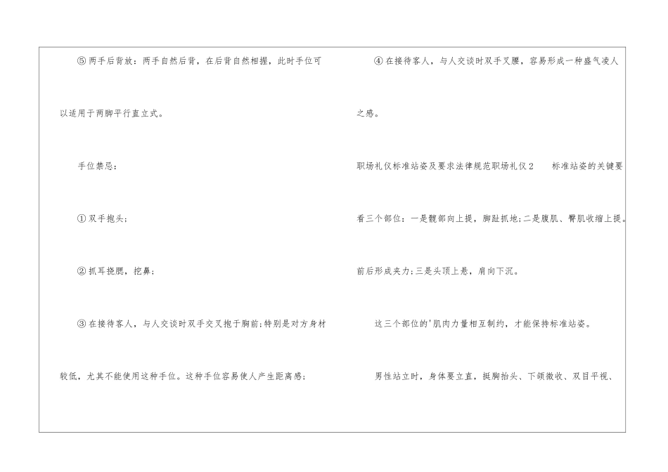 职场礼仪标准站姿及要求规范_第3页