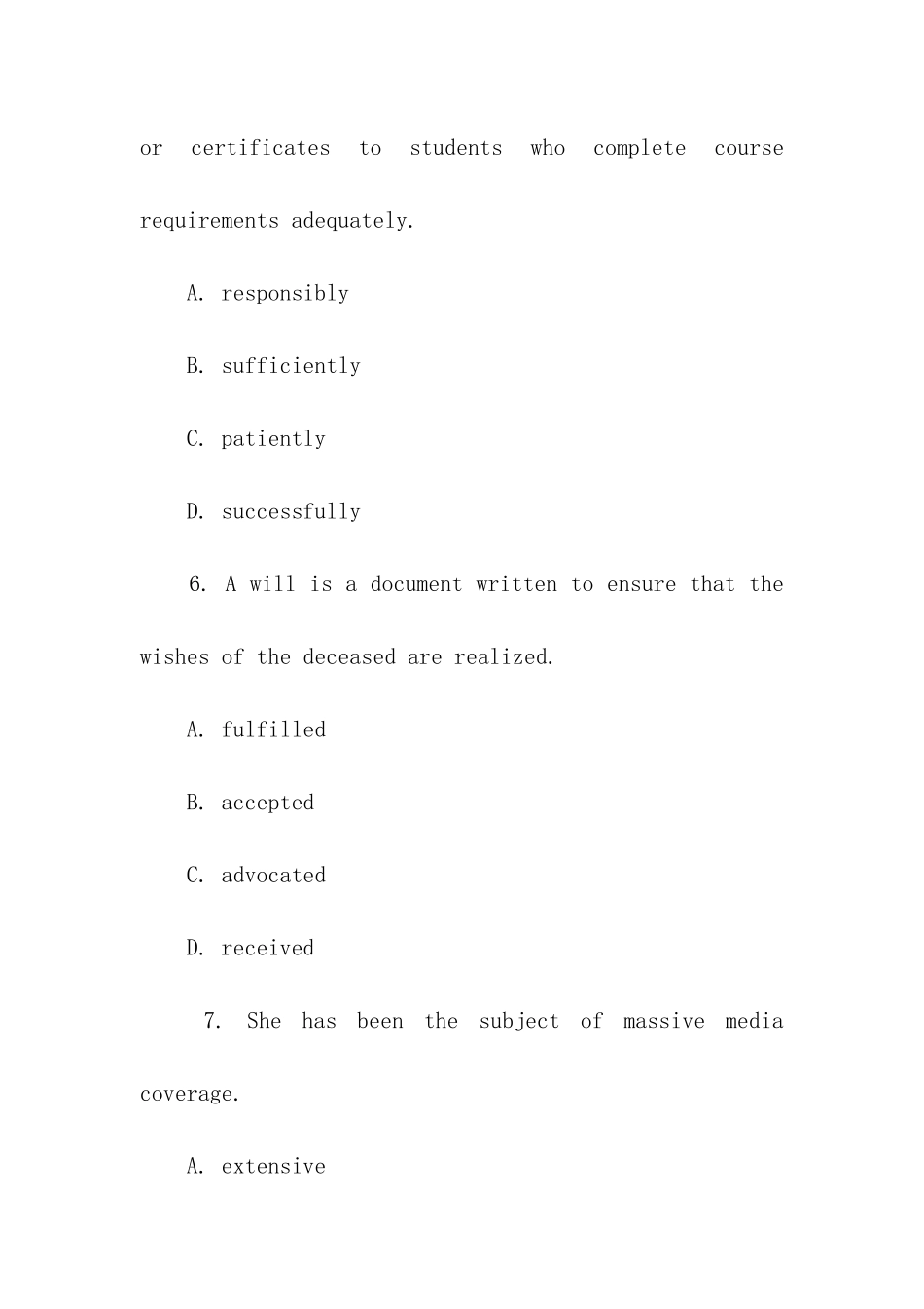 职称英语真题-综合类_第3页