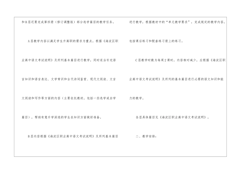 职高语文学科教学计划_第2页