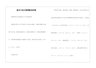 脑卒中执行障碍影响因素