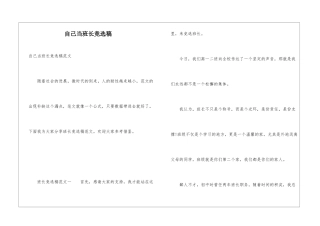 自己当班长竞选稿