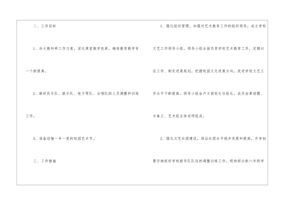 艺术工作计划4篇_第2页
