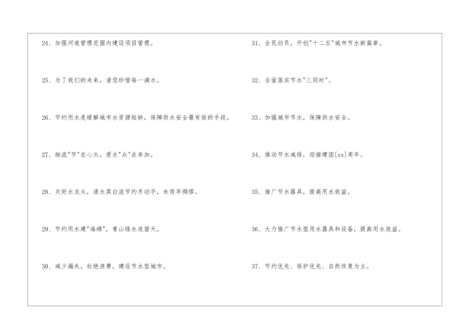 节约用水环保口号锦集52条_第3页