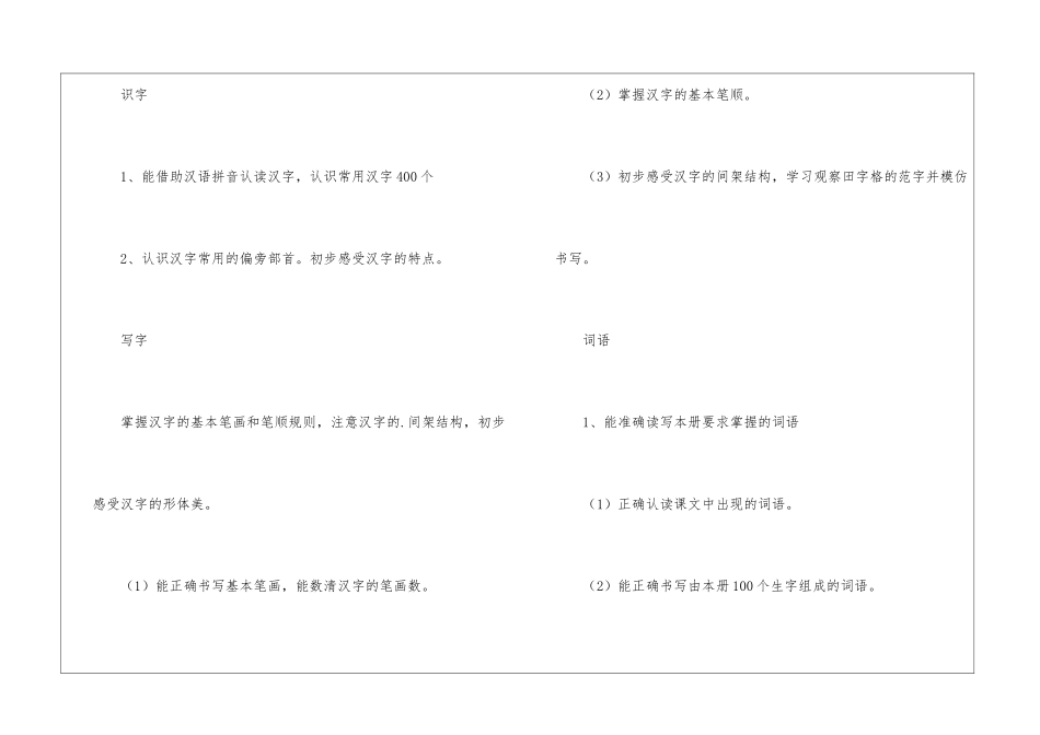 苏教版一年级上册语文期末复习计划_第3页