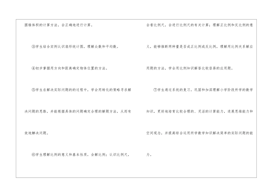 苏教版六年级下册数学教学计划_第2页