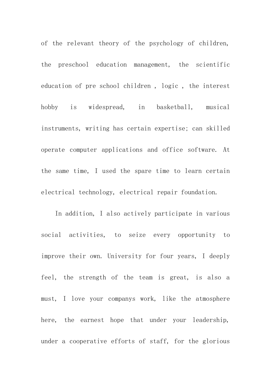 英文版求职信_第3页