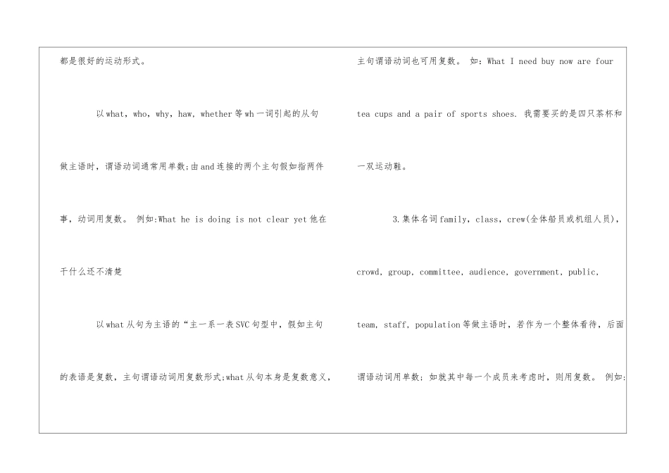 英语主谓一致性专项知识_第3页