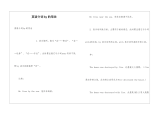 英语介词by的用法