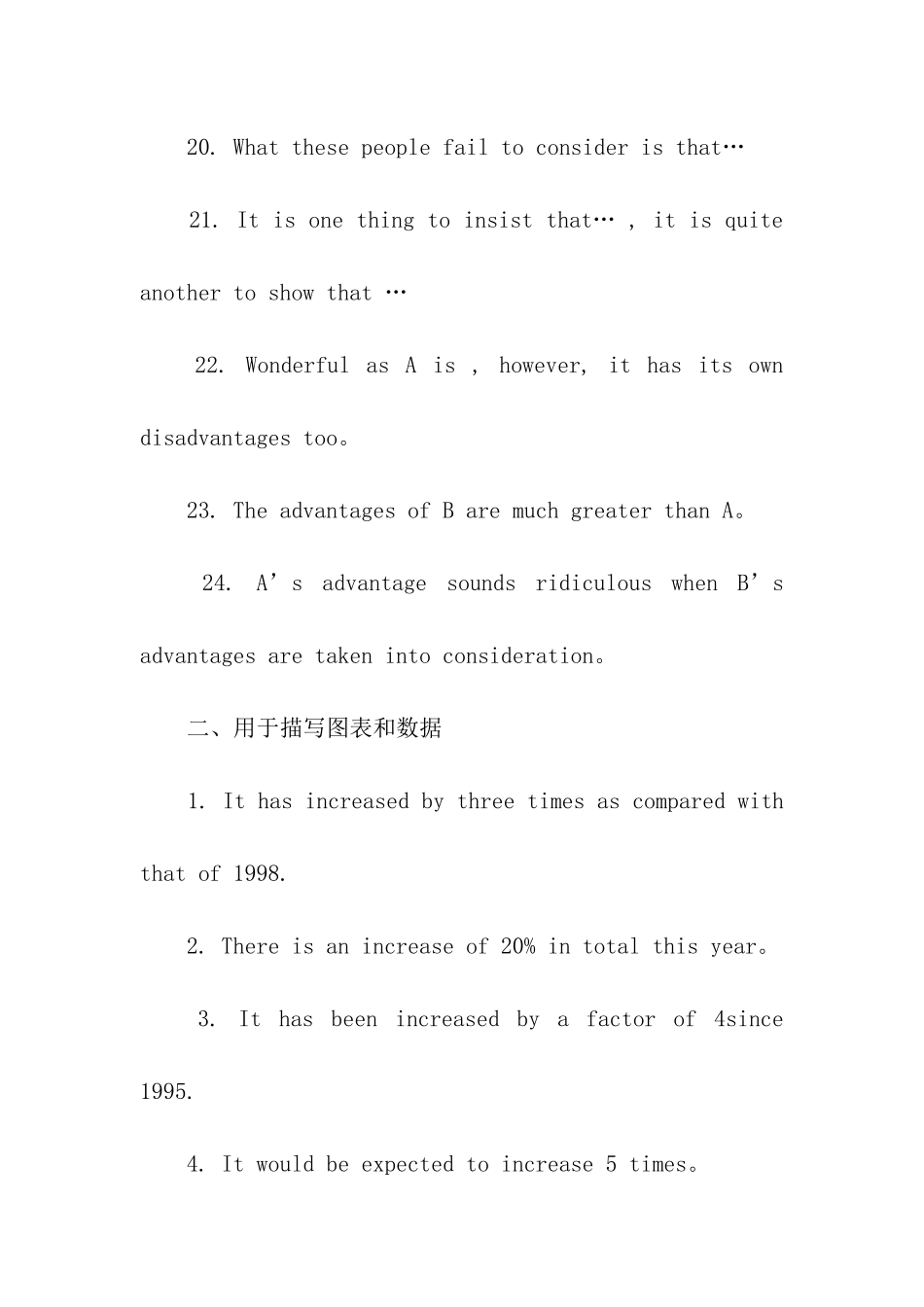 英语写作常用句型汇总_第3页
