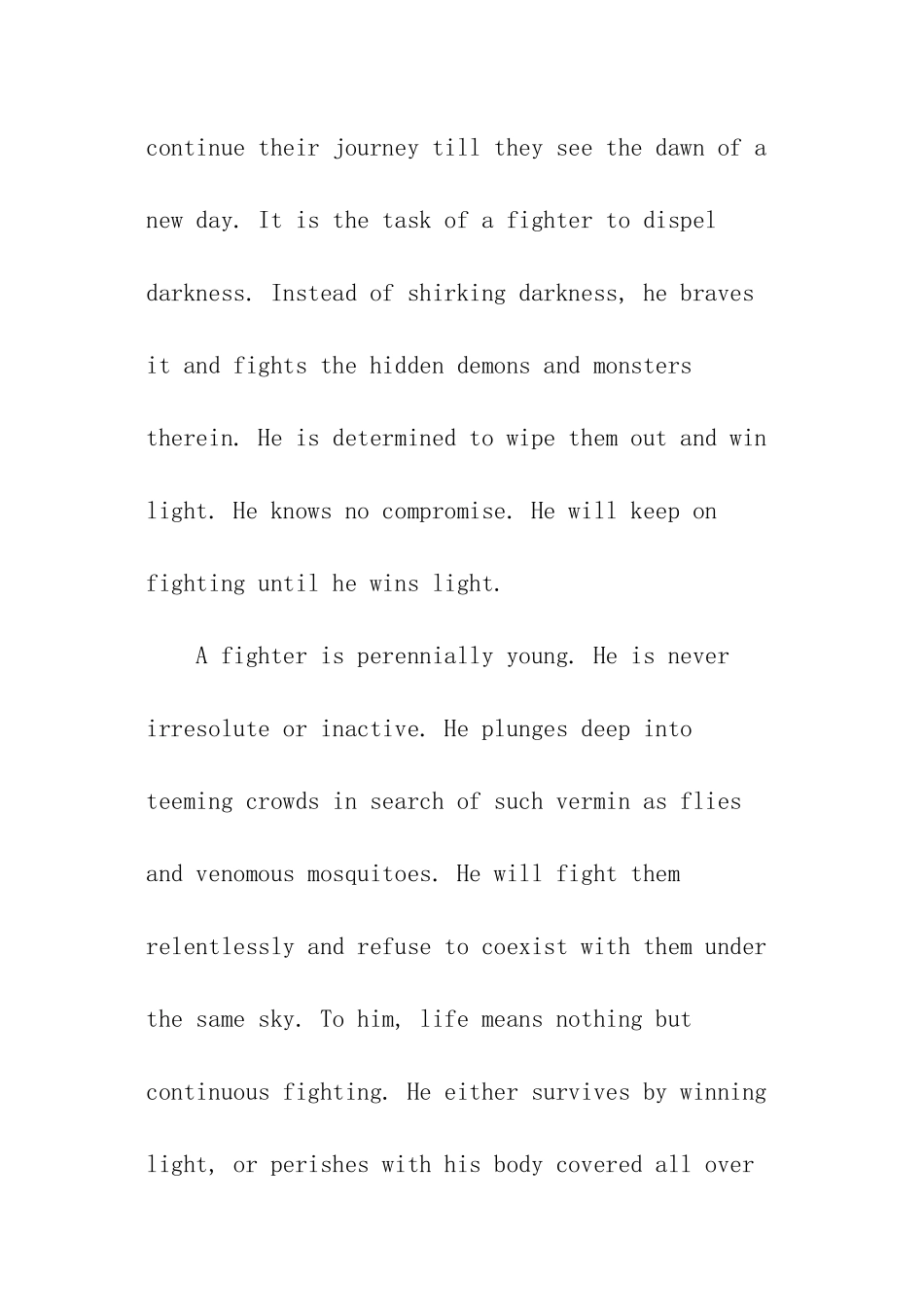 英语励志文章：-Be-a-Fighter_第3页