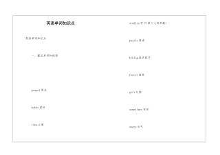 英语单词知识点