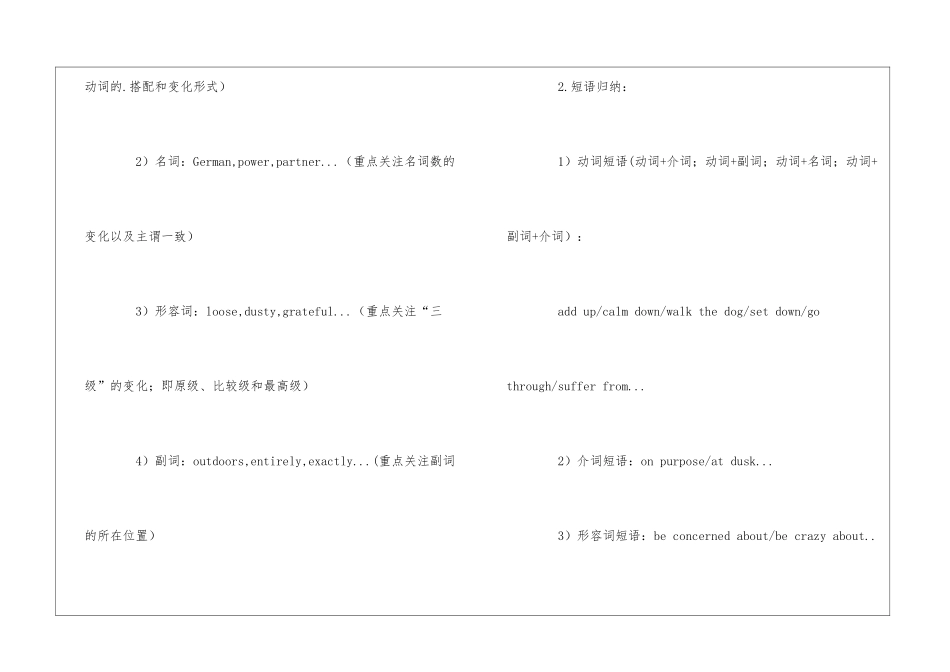 英语应如何进行单元知识点归纳_第2页