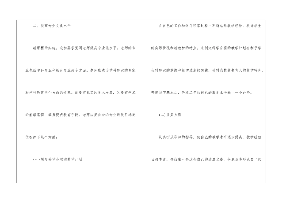 英语教师个人发展计划_第2页
