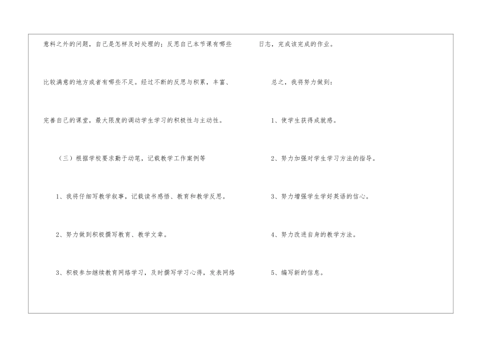 英语教师个人研修计划3篇_第3页
