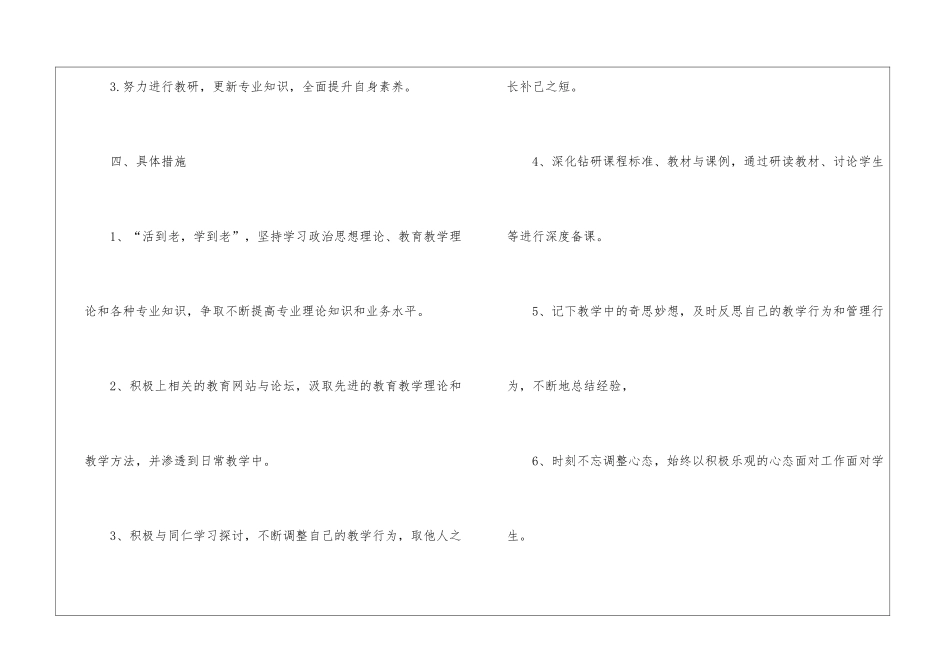 英语教师的个人研修计划书_第3页