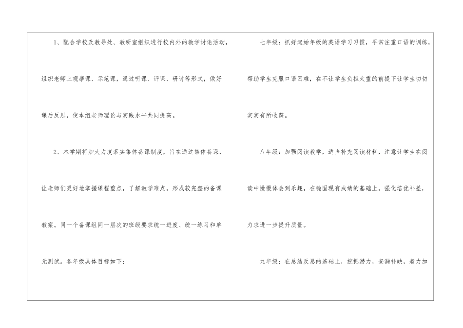 英语教研组工作计划(集锦15篇)_第2页