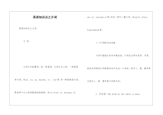 英语知识点之介词