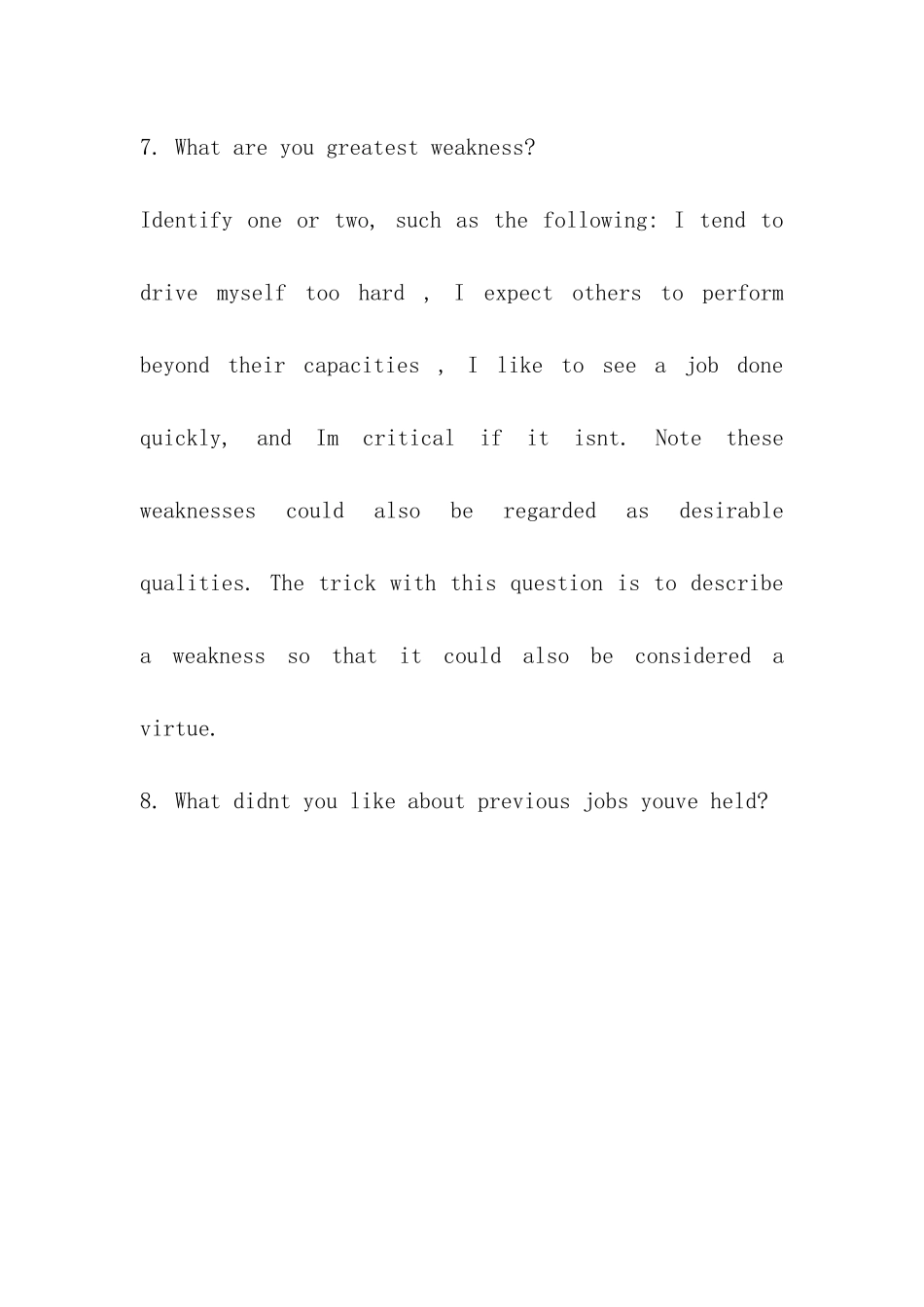 英语面试常遇见问题_第3页