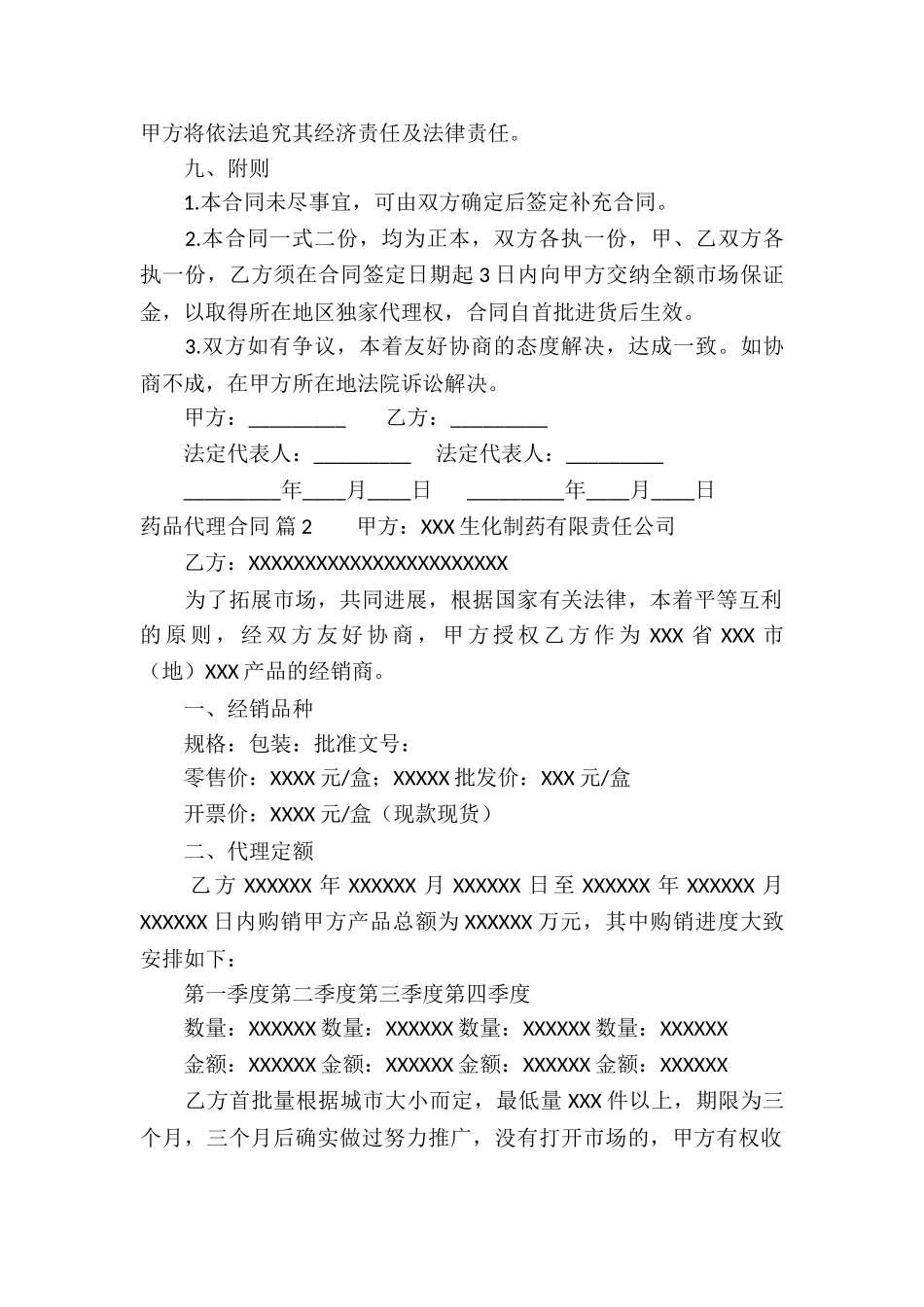 药品代理合同六篇_第3页