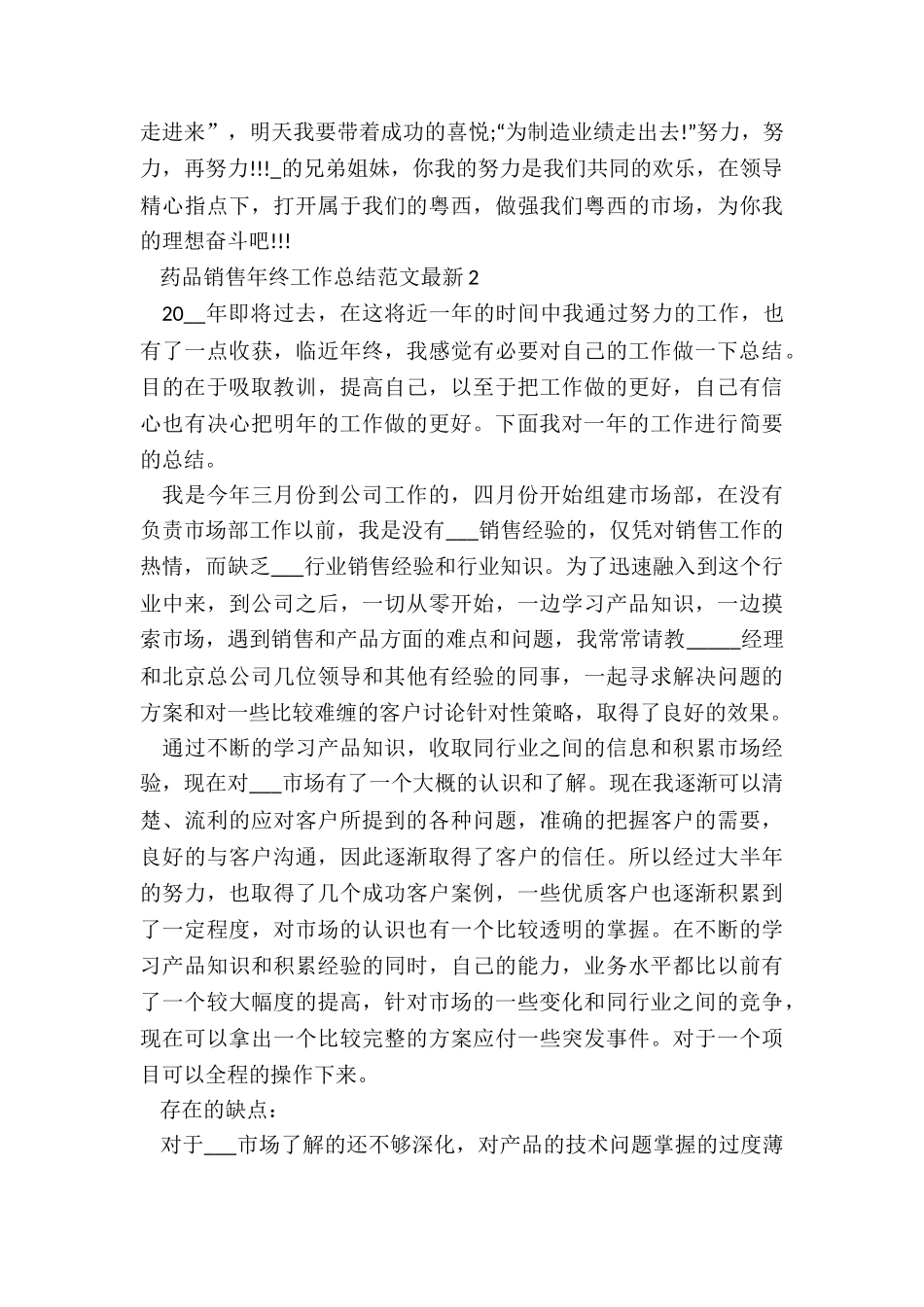 药品销售年终工作总结最新5篇_第3页