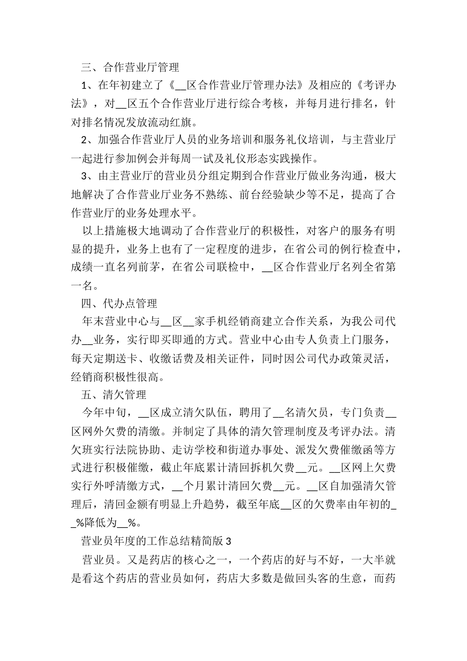 营业员年度的工作总结精简版5篇_第3页