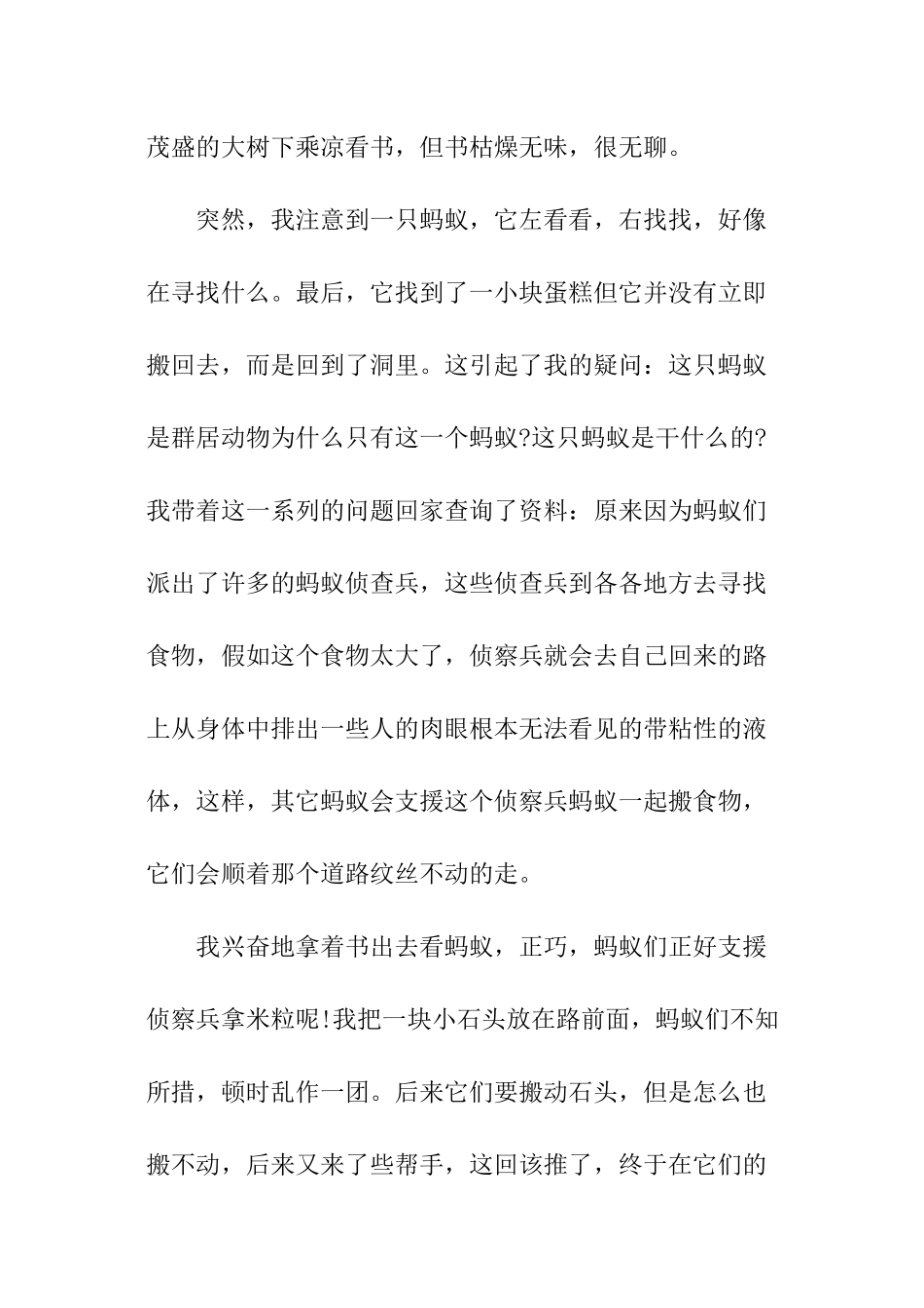 蚂蚁搬食物作文_第3页