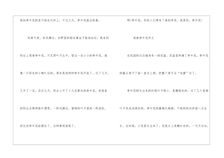 观察牵牛花作文精选_第3页