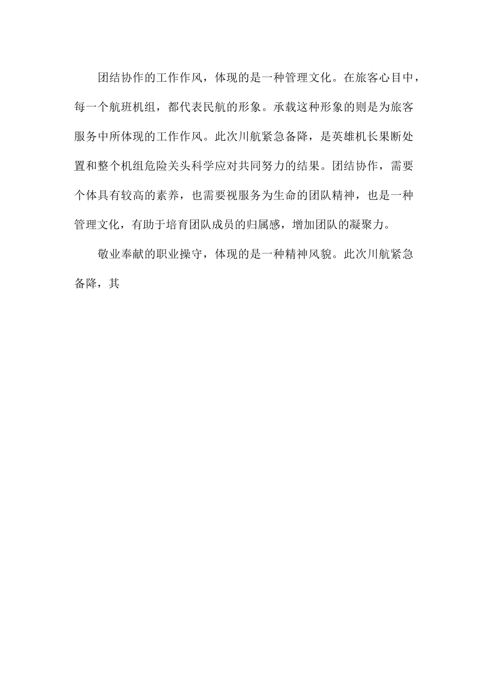 观看电影《中国机长》心得体会8篇_第3页