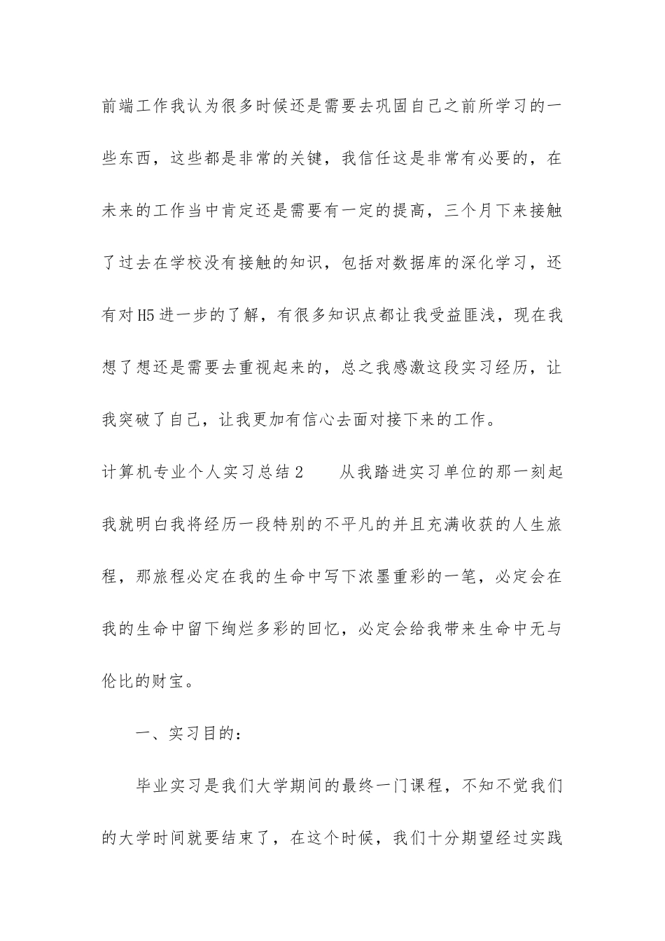 计算机专业个人实习总结3篇_第3页