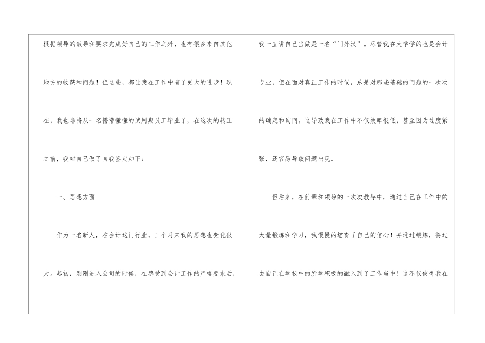 试用期会计转正工作总结_第2页